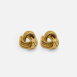 Zeitlose Gold-Knoten-Hoop-Ohrringe