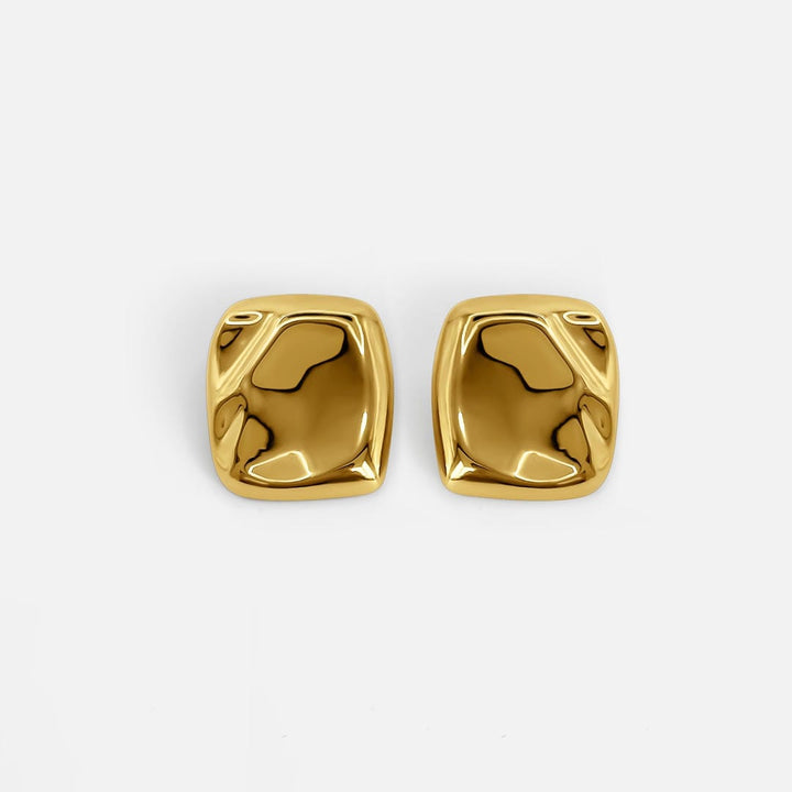 Geschmolzene Gold-Statement-Ohrringe
