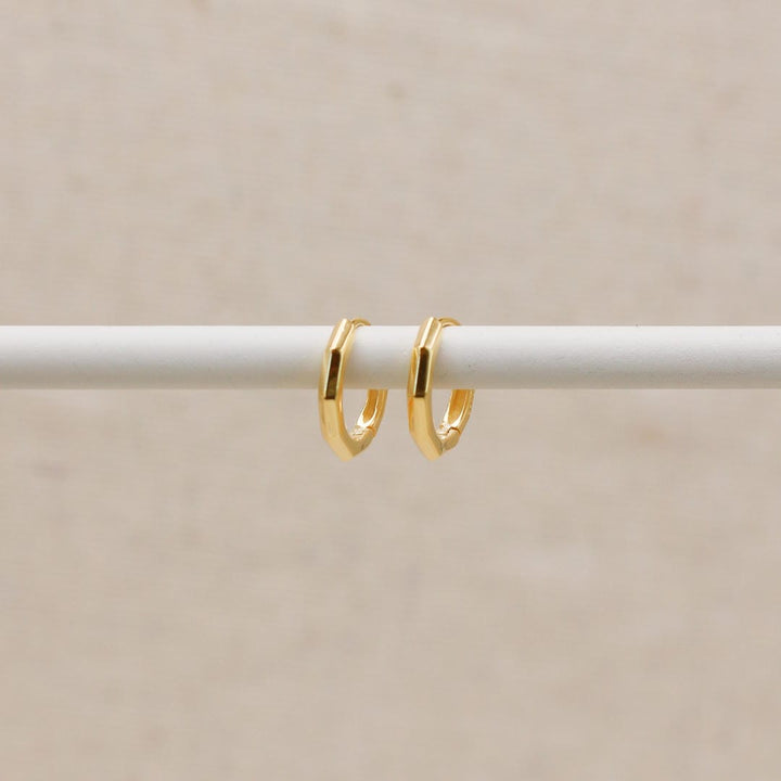 Goldene Fasen-Huggie-Ohrringe