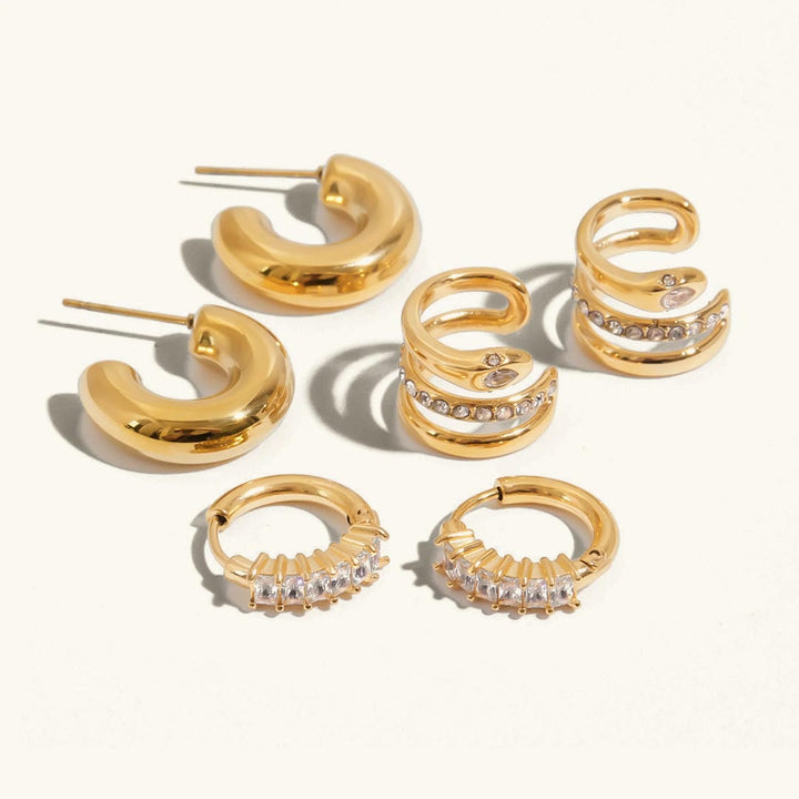 Orielle Staple Gold Ohrringe Set