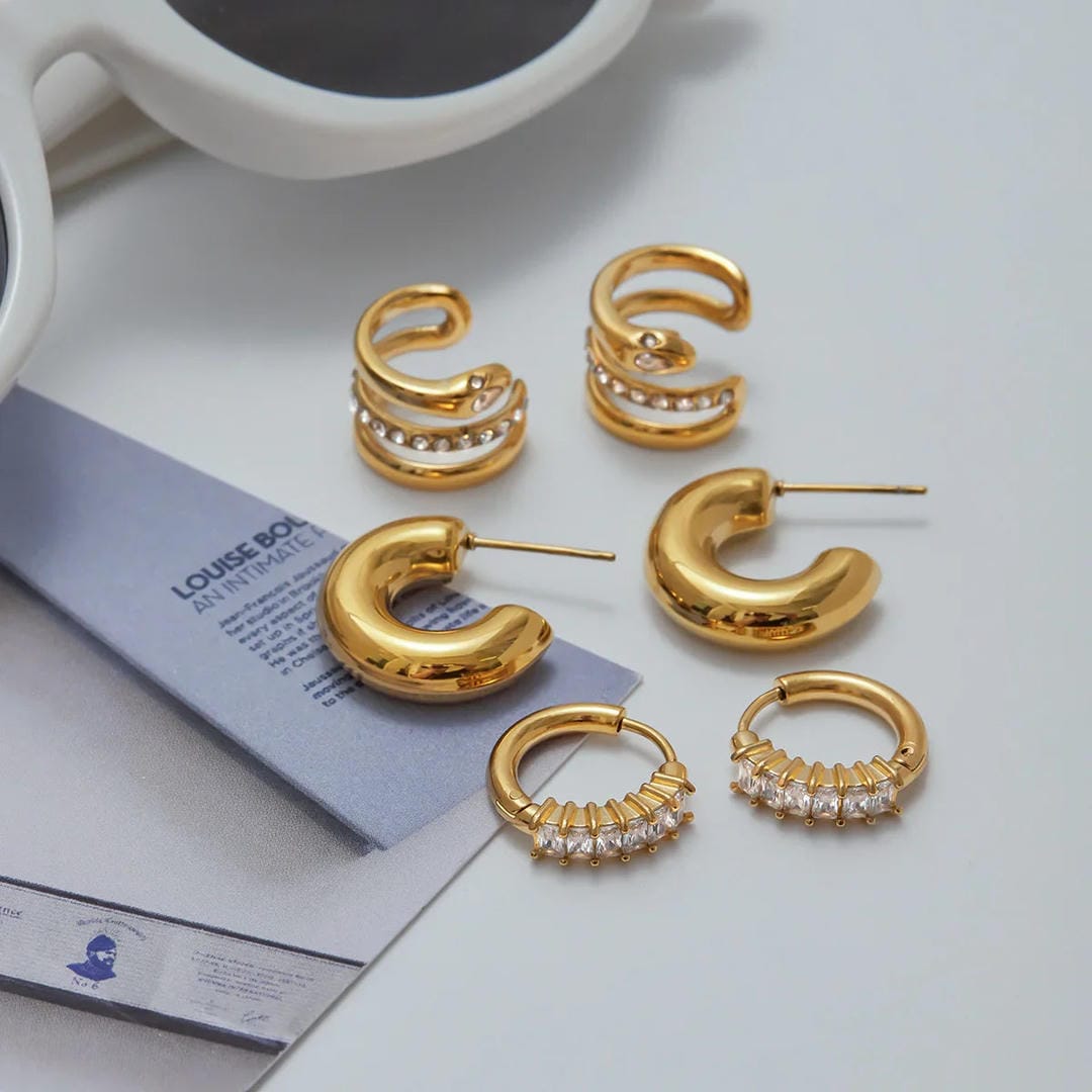 Orielle Staple Gold Ohrringe Set