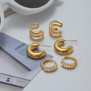 Orielle Staple Gold Ohrringe Set