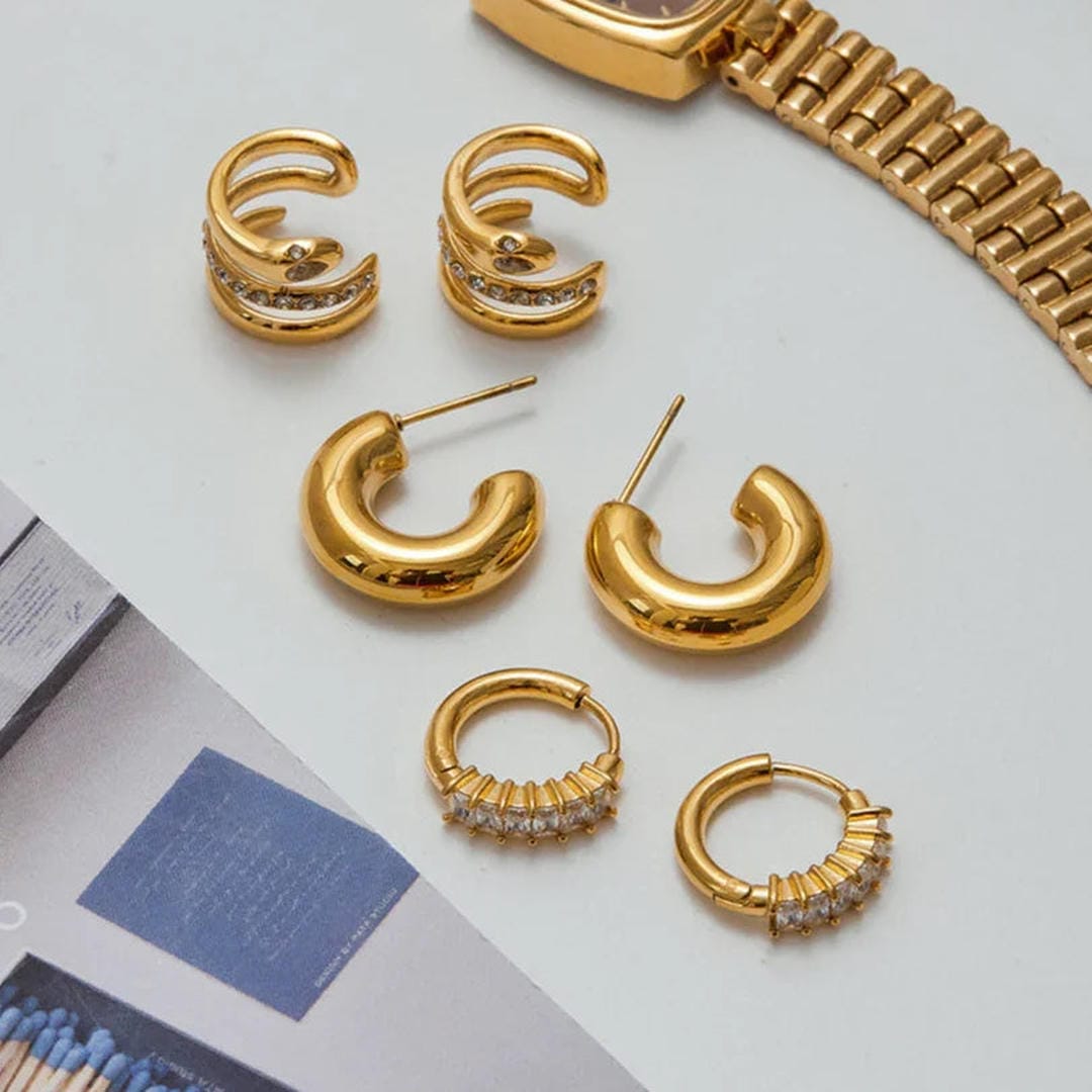 Orielle Staple Gold Ohrringe Set