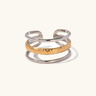 Veliora Radiant 3-lagige Gold-Ohrringe