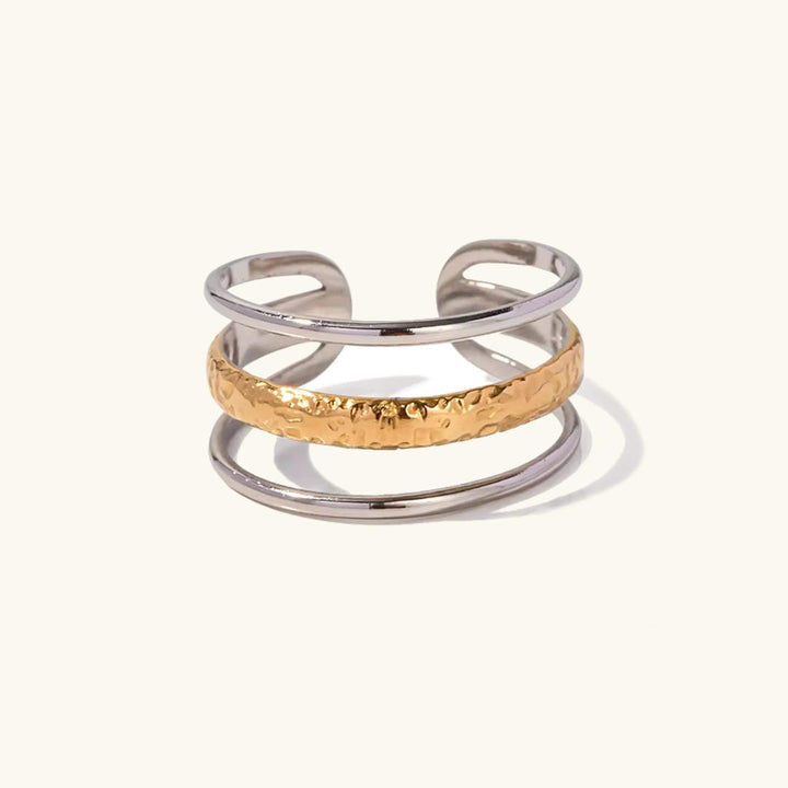 Veliora Radiant 3-lagige Gold-Ohrringe
