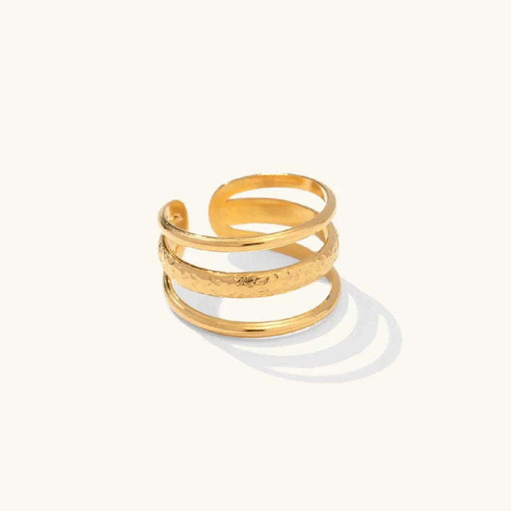 Veliora Radiant 3-lagige Gold-Ohrringe