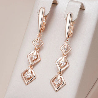 Elegante quadratische Link-Ohrringe