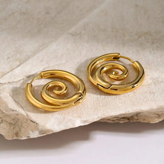 Zeitlose Gold-Spiralohrringe