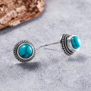 Vintage Boho Imitation Türkis Ohrstecker