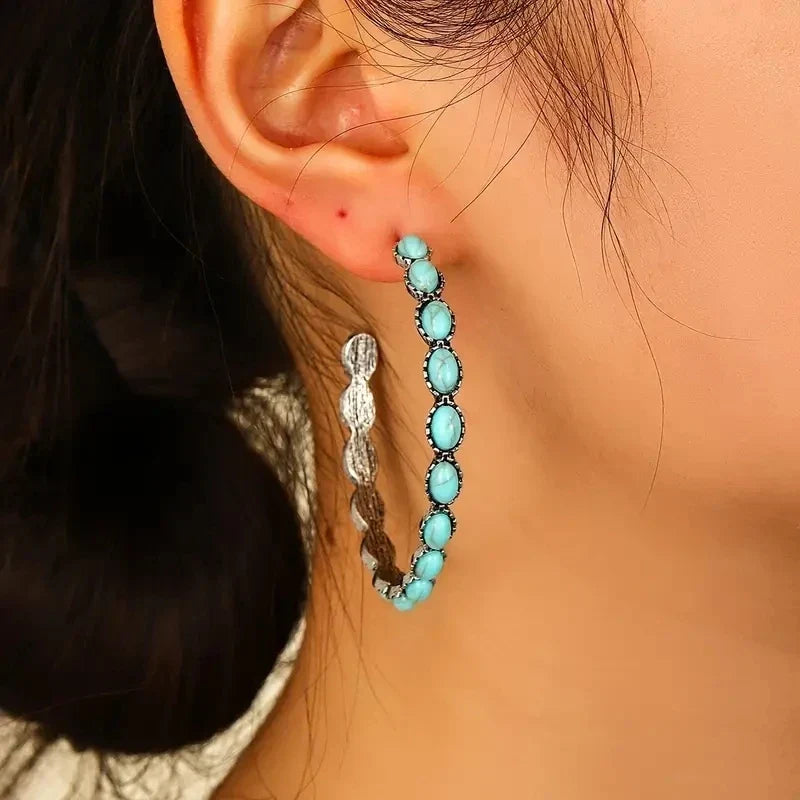 Elegante Silber-Hoop-Ohrringe