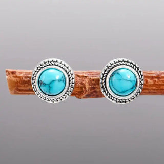 Vintage Boho Imitation Türkis Ohrstecker