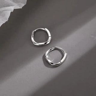 Sterlingsilber-Ohrringe mit runder Einlage