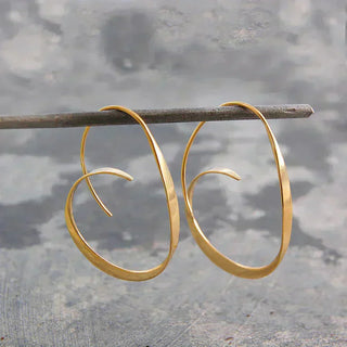 Massive Spiral-Ohrringe aus Gold