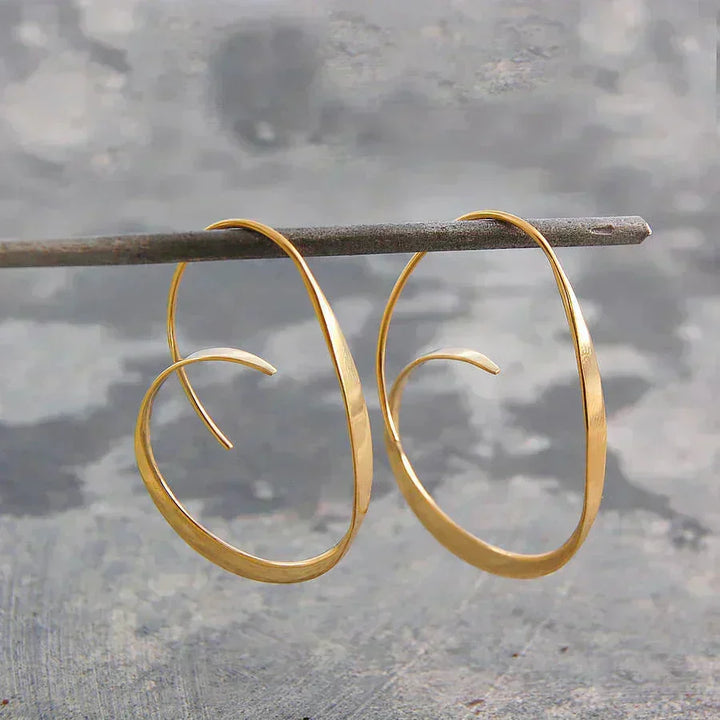 Massive Spiral-Ohrringe aus Gold