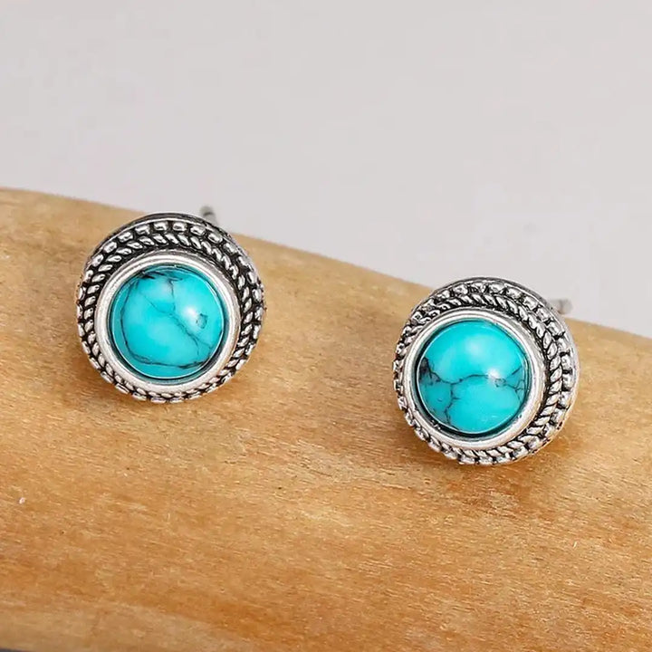 Vintage Boho Imitation Türkis Ohrstecker