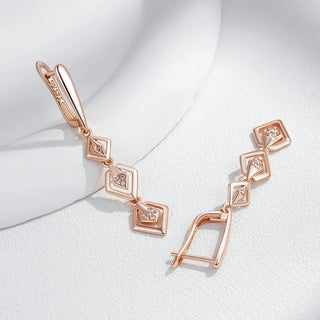 Elegante quadratische Link-Ohrringe