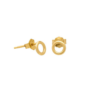 Mikro-Kreis-Ohrringe in Gold oder Silber