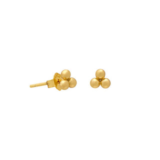 Trio Mikro-Ohrstecker Gold oder Silber