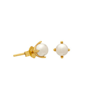 Goldene kleine Perlen-Ohrstecker