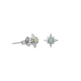 Gold- oder Silber-Opal-Sternenstrahl-Ohrstecker