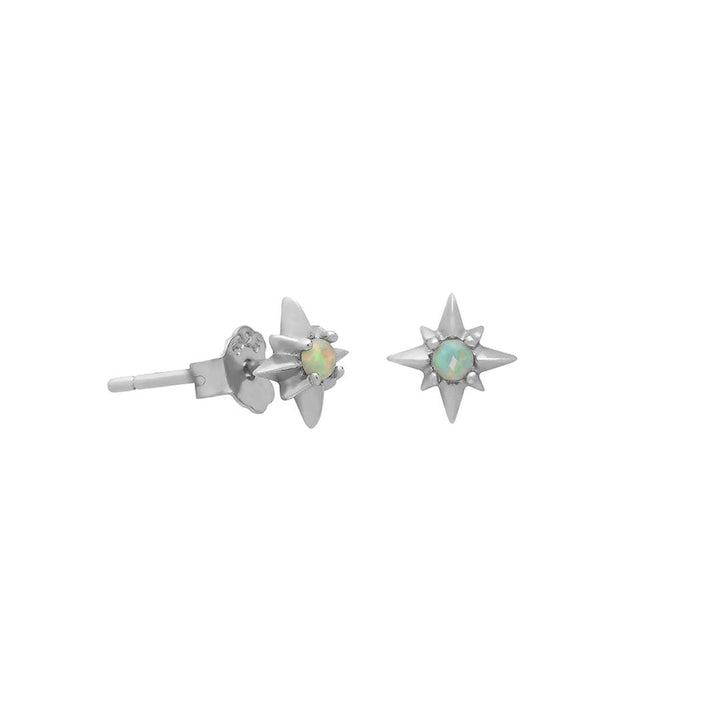 Gold- oder Silber-Opal-Sternenstrahl-Ohrstecker