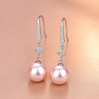 Exquisite Rosa-Perlen-Ohrringe
