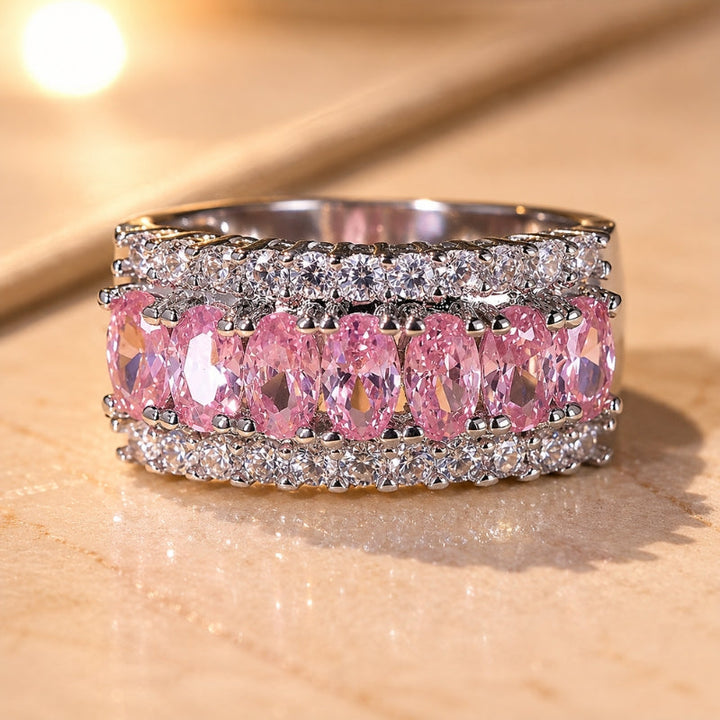 Oval-Zirkonia-Cluster-Ring