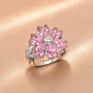 Zirkonia-Blüten-Statement-Ring