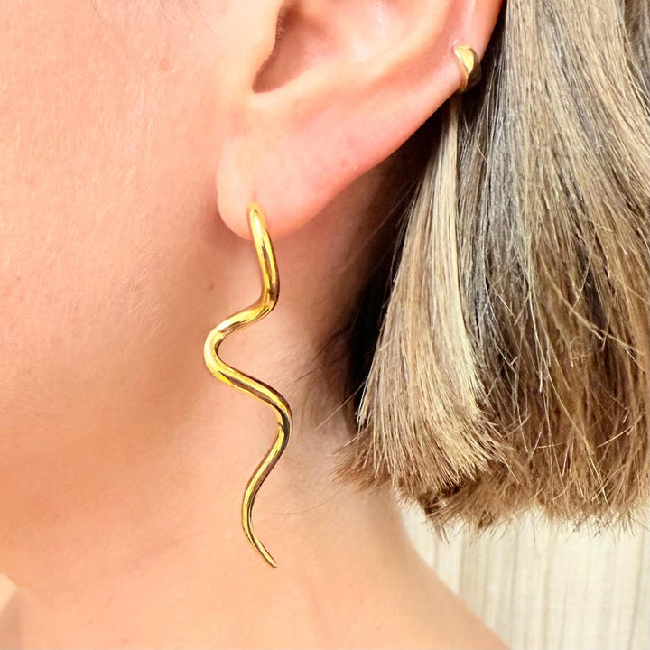 Alltags-Gold Statement Swirl-Ohrringe