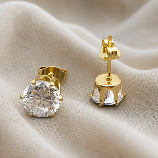 Weissgold Zirkonia Steckerohrringe