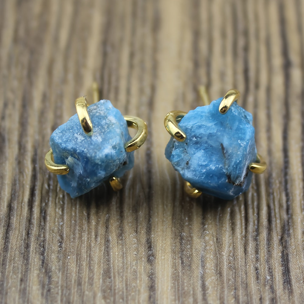 Unregelmässige Mineral-Vierkrallen-Ohrstecker