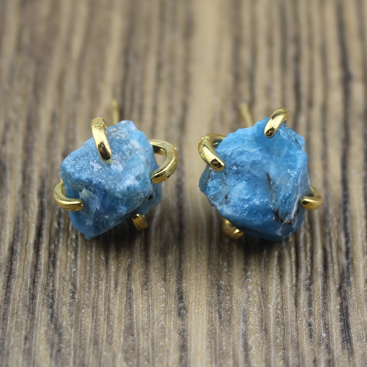 Unregelmässige Mineral-Vierkrallen-Ohrstecker