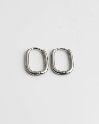 Elegante ovale Huggie-Ohrringe