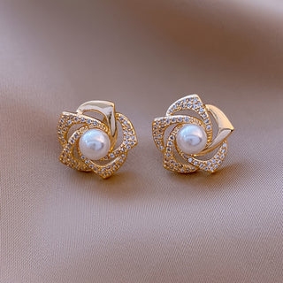 Retro Blumen Design Ohrstecker