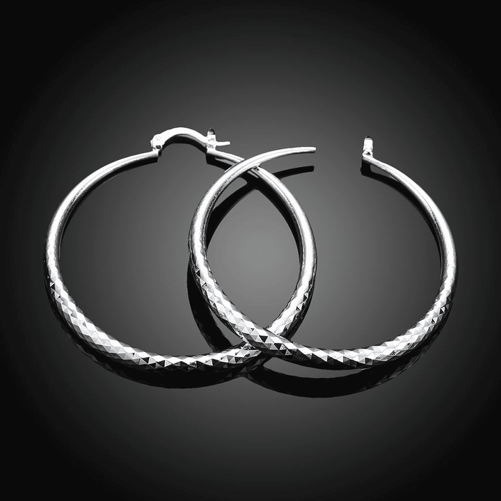 Sterlingsilber Creolen Kreis