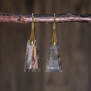 Boho geometrische Stein-Tropfen-Ohrringe