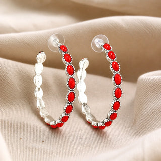 Elegante Silber-Hoop-Ohrringe