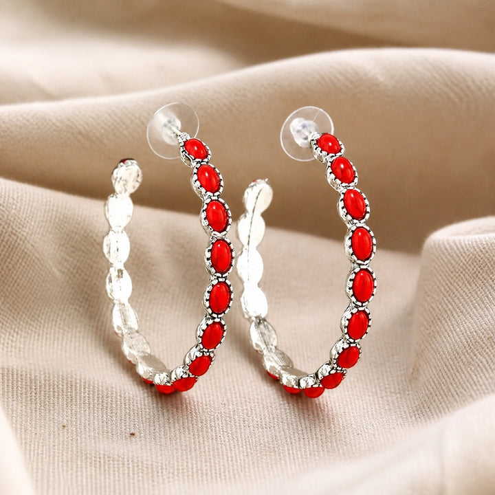 Elegante Silber-Hoop-Ohrringe