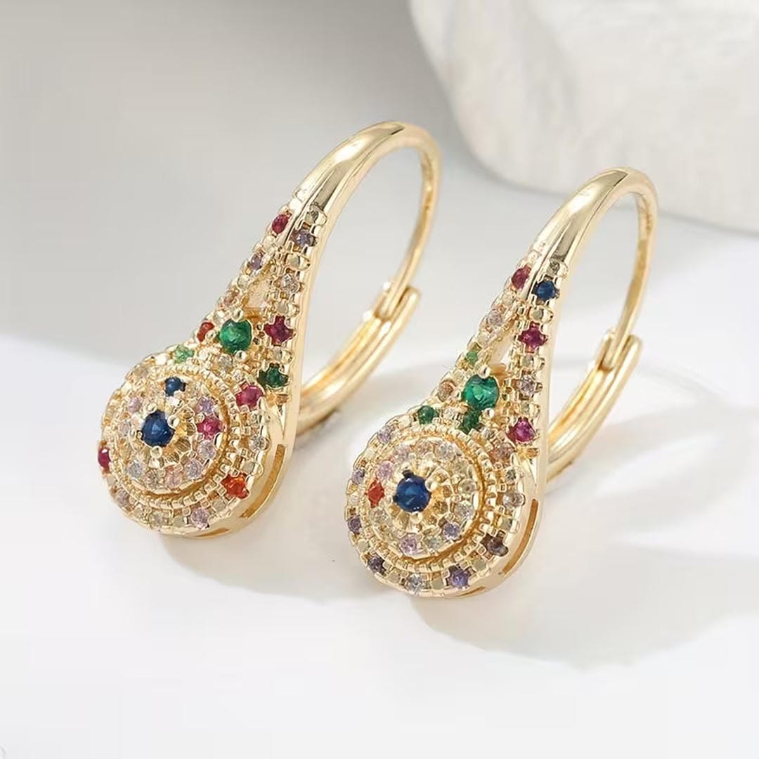 Multicolor Glitzer-Eleganz Ohrringe