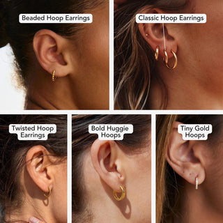 Alltags-Hoops Ohrring-Set