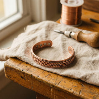 Wellen-Armband aus Kupfer