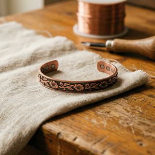 Weinreben-Armband aus Kupfer
