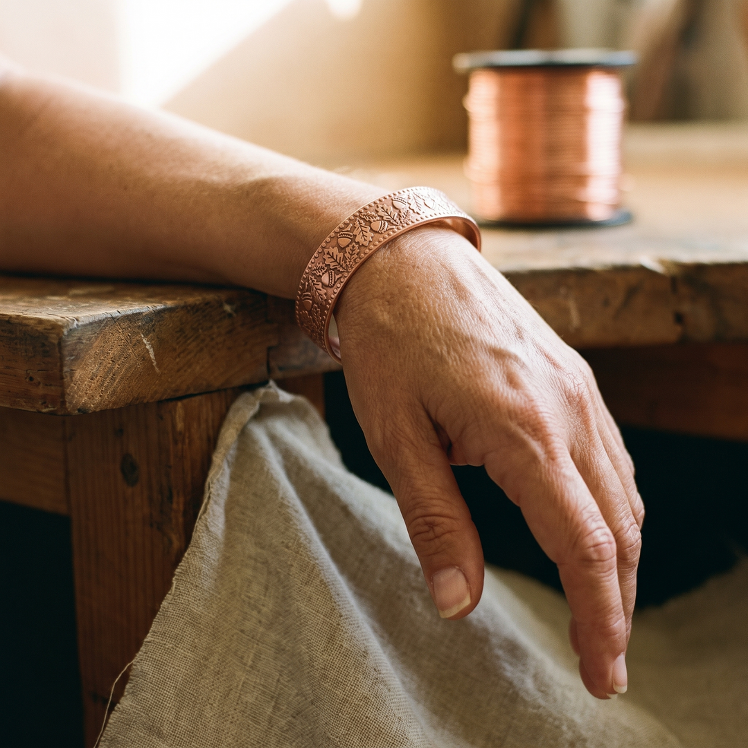 Holz- und Kupferarmband