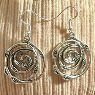 Vintage Silber Maze-Ohrringe