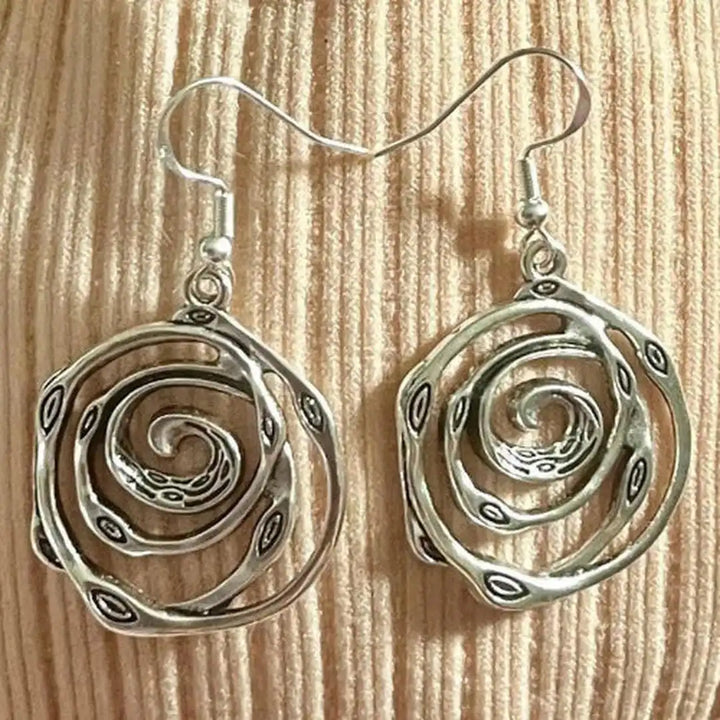 Vintage Silber Maze-Ohrringe