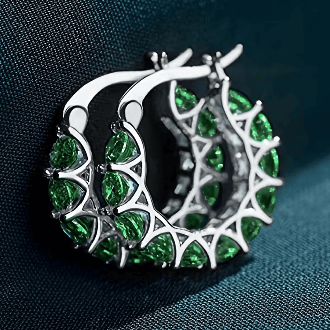 Regal Hoop Smaragd-Ohrringe