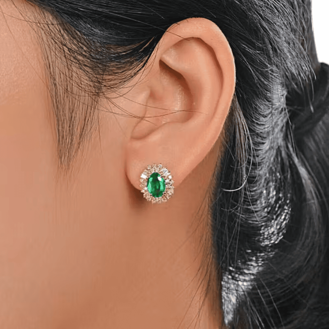 Elegante Smaragd Royale Ohrringe