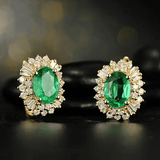 Elegante Smaragd Royale Ohrringe