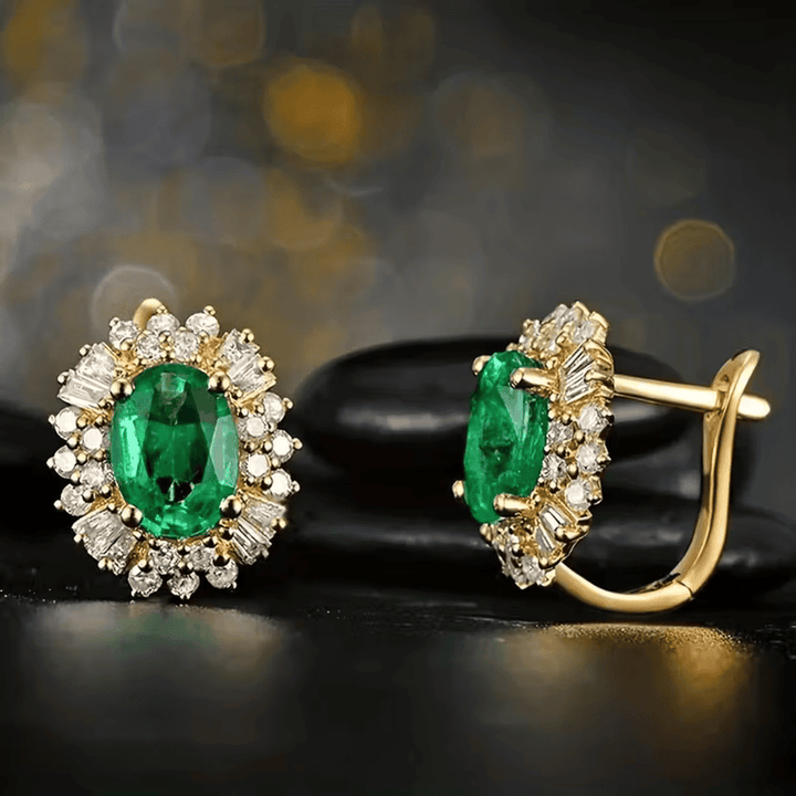 Elegante Smaragd Royale Ohrringe