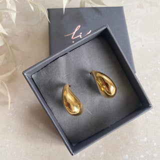 Alltags Gold-Tropfen-Ohrringe
